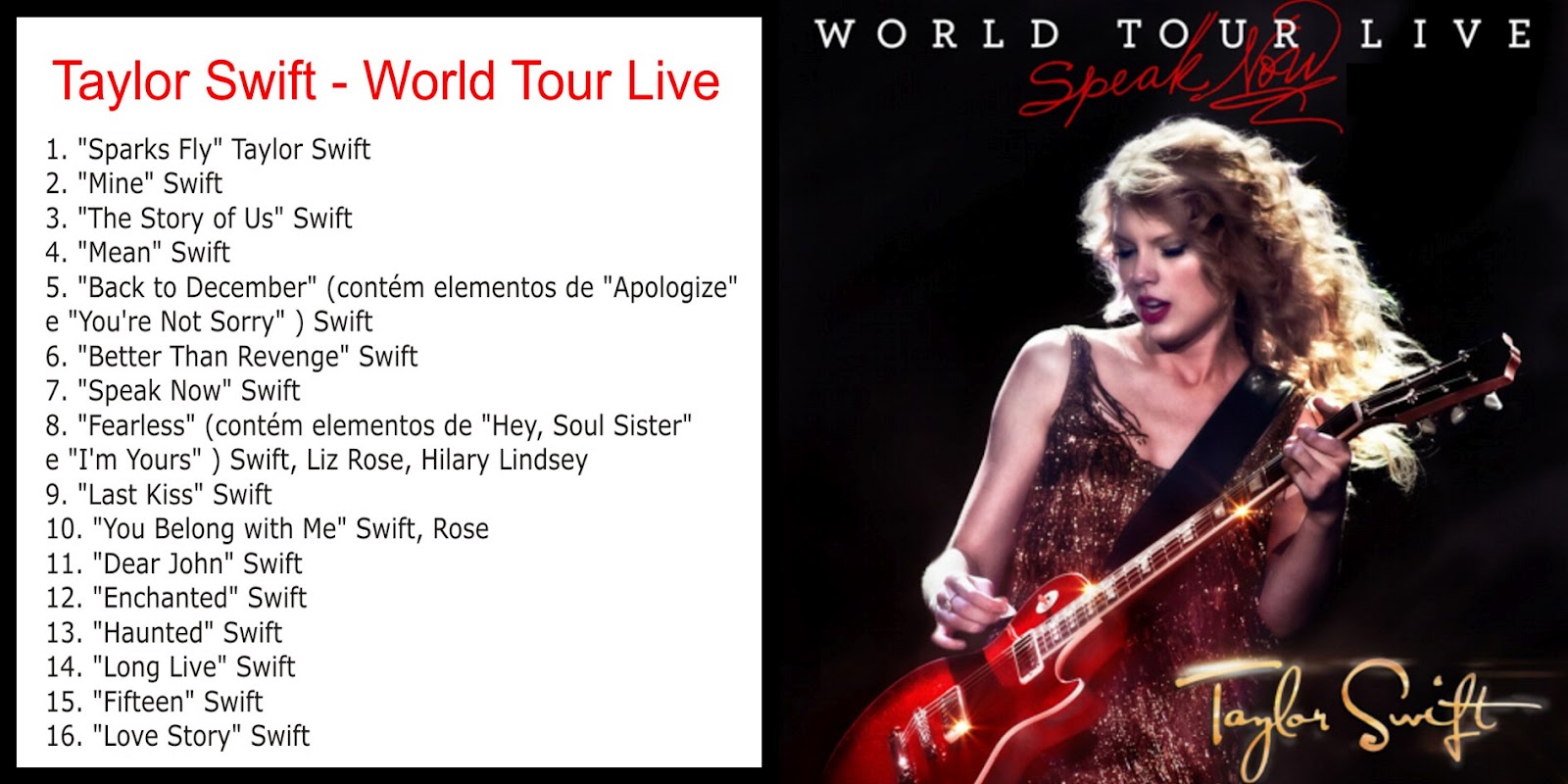 Taylor swift speak now world tour